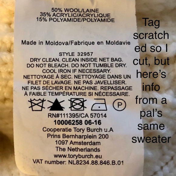 Tory Burch S Wool Fringe Cable Knit Sweater Cream - Picture 9 of 10